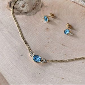 VTG- 1985 “Royal Stones” Sapphire and Clear Crystal Parure Set